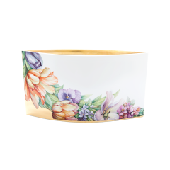 Folded vase wirh "flower painting after Monika Zeinar", H 16 cm