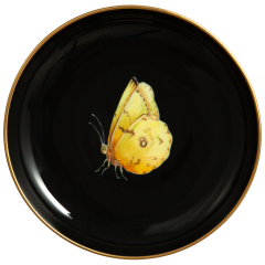 Dish with hanger, Golden Eight on black background, Ø 13 cm