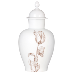 Vase with "Sepia Tulip", H 23 cm