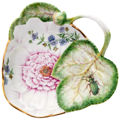 Peony dish, 21 x 19 cm