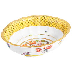 Bowl, small, "Fruit and flower painting", 18,8 x 14,5 cm