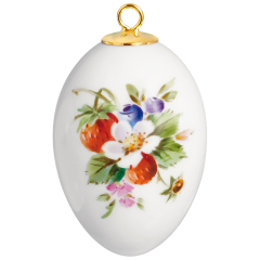 Easter egg, Vintage Fruitpainting, strawberry, H 4,5 cm