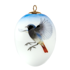 Easter egg, large, Black redstart, bird of the year 2025, H 7 cm