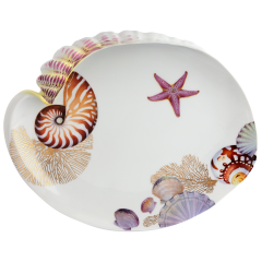 Shell-shaped Dish Nautilus, Lim. 25, L 32 cm