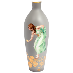 Vase, Lady playing ball, Lim. 25, H 38,5 cm