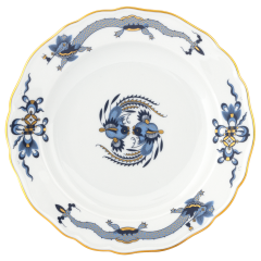 Dinner Plate, Shape "New Cutout", Court dragon, blue, Ø 28 cm