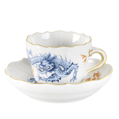 Espressotasse, Shape "New Cutout", Ming dragon, blue, V 0,1 l