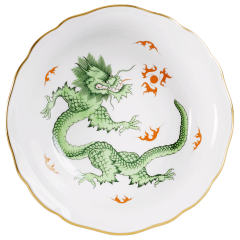 Bowl, Shape "New Cutout", Ming dragon, green, Ø 14,5 cm
