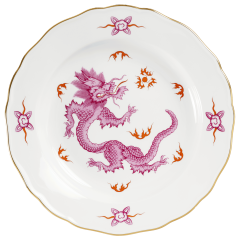 Starter- and Dessert Plate, small, Shape "New Cutout", Ming dragon, purple, Ø 20 cm