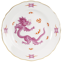 Dinner Plate, small, Shape "New Cutout", Ming dragon, purple, Ø 25 cm