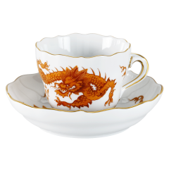 Espressotasse, Shape "New Cutout", Ming dragon, red, V 0,1 l