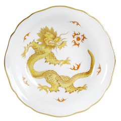 Bowl, Shape "New Cutout", Ming dragon, yellow, Ø 14,5 cm
