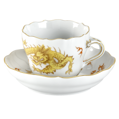 Espressotasse, Shape "New Cutout", Ming dragon, yellow, V 0,1 l