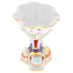 Egg Cup, Shape "Swan Service", Oriental strewn flowers, gold rim (Swan service), H 7 cm