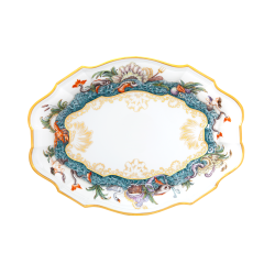 Dish with swans in relief, Shape "Swan Service", 38 x 28 cm