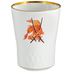 Champagne goblet, swords relief, Fighting Fish, H 10,5 cm