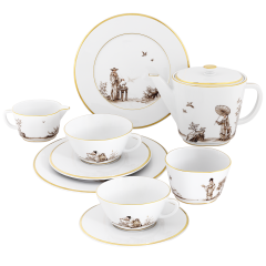 Teaset "Graphic scenes after Hoeroldt", lim. 25, Shape "Vitruv"