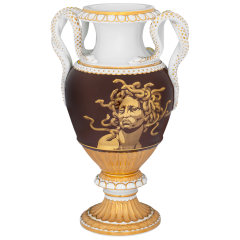 Snake handle vase, Medusa, H 23 cm