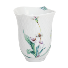 Mug, Shape "Waves Relief", Woodland flora with insects, white rim, V 0,25 l