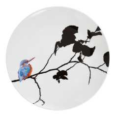 Wall Plate, "Flying Jewels", "Kingfisher", Ø 27 cm