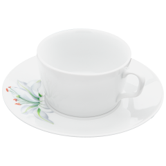 Coffee cup & saucer, Shape "MEISSEN® Cosmopolitan", "Giant Bloom", Lily, V 0,25 l