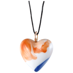 Pendant Heart big loop rose gold, Giant Bloom, 2,4 x 2 cm