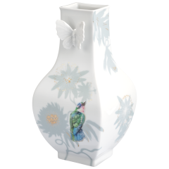 Vase, "Butterfly Collection", square, large, Exotic spring, H 25,5 cm