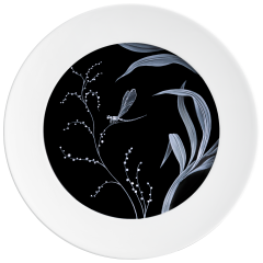 Wall plate III, Grasses and Dragonflies, Lim. 25, Shape "No 41"