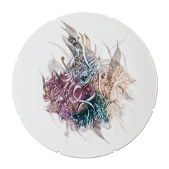 Wall plate Unique object Sweet Dreams, Unique piece Khaled Al-Saai, Ø 45 cm