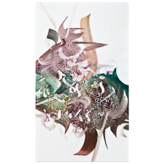 Wall picture Unique object After Rain, Unique piece Khaled Al-Saai, 72 x 42 cm