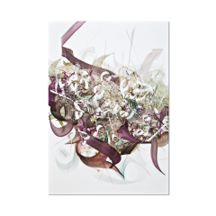 Wall picture Unique object Happy Talk, Unique piece Khaled Al-Saai, 75 x 51 cm