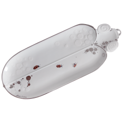 Beetle Bowl Platinum, Unique Object, Silvia Klöde, L 41 cm