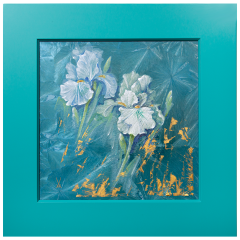 Wall picture Iris, New Crystal Glaze World of Meissen, H 53 cm