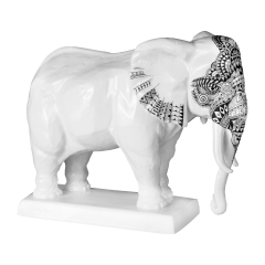 Elephant, Meissen Atelier, Africa black, H 18,5 cm