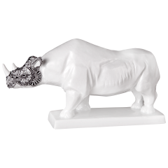 Rhinoceros, Meissen Atelier, Africa black, H 12,5 cm