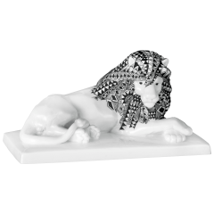 Lion, Meissen Atelier, Africa black, L 16 cm