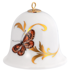 Bell, Butterflies, golden tendrils, H 5 cm