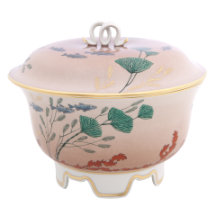 Biscuit box with "Fish and water-weeds", Shape "Paris", 17,5 cm