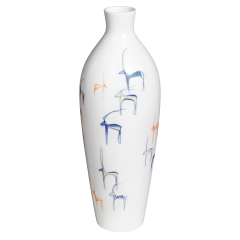 Vase "Springboks", H 38,5 cm