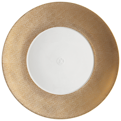 Plate, small, Shape "MEISSEN® Cosmopolitan", Mesh, gold, Ø 20 cm