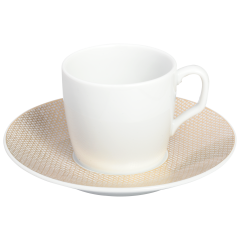 Espresso cup & saucer, Shape "MEISSEN® Cosmopolitan", Mesh, gold, V 0,05 l