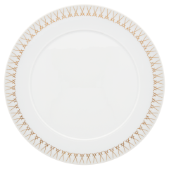 Charger Plate, Shape "No 41", Swords Luxury Gold, swords rim, Ø 33 cm