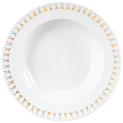 Pasta Plate, Shape "No 41", Swords Luxury Gold, swords rim, Ø 26 cm