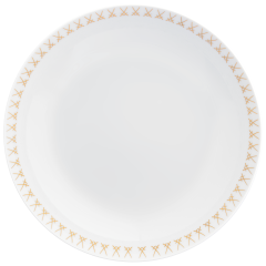 Salad- & Pasta Plate, Swords Luxury Gold, swords rim, Shape "No 41", Ø 22,5 cm