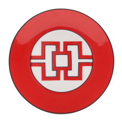 Starter- and Dessert Plate, Shape "MEISSEN® Cosmopolitan", Royal Palace, Red Sunset with blue contour, Ø 22,5 cm