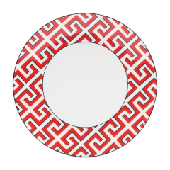 Dinner Plate, large, Shape "MEISSEN® Cosmopolitan", Royal Palace, Red Sunset with blue contour, Ø 30 cm