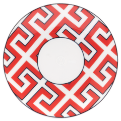 Espresso saucer, Shape "MEISSEN® Cosmopolitan", Royal Palace, Red Sunset with blue contour, Ø 12,5 cm