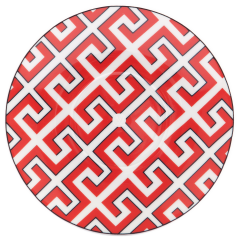 Tea saucer, Shape "MEISSEN® Cosmopolitan", Royal Palace, Red Sunset with blue contour, Ø 16,5 cm