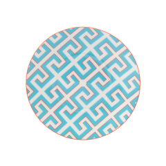 Coffee saucer, Shape "MEISSEN® Cosmopolitan", Royal Palace, Miami Style with red contour, Ø 16,5 cm