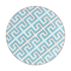 Cappuccino saucer, Shape "MEISSEN® Cosmopolitan", Royal Palace, Miami Style with red contour, Ø 18 cm